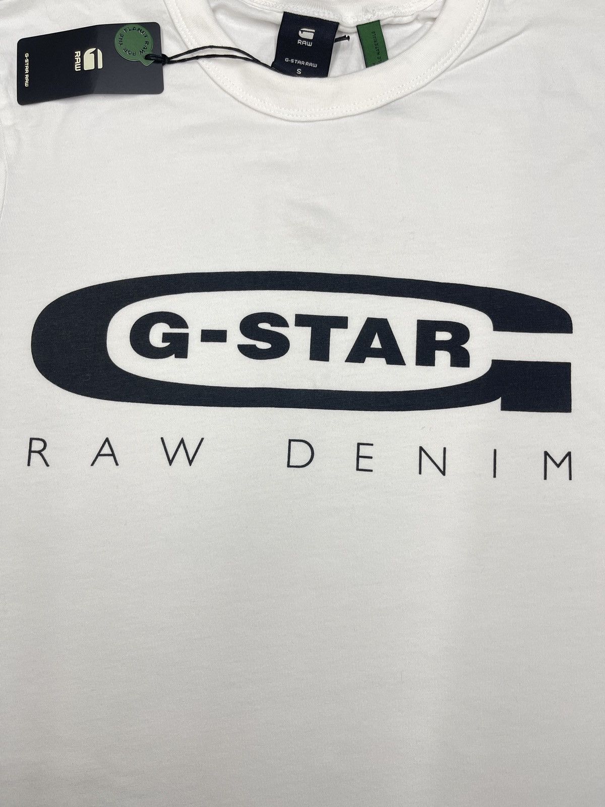 G-Star New G Star Raw Graphic 4 Slim T Shirt White Big Logo Size S Size US S / EU 44-46 / 1 - 5 Thumbnail