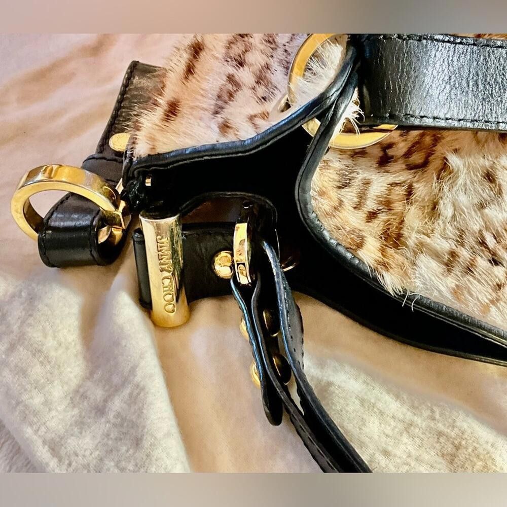 Jimmy Choo Jimmy Choo Large Alex Fur Satchel/ Leopard Size ONE SIZE - 10 Thumbnail