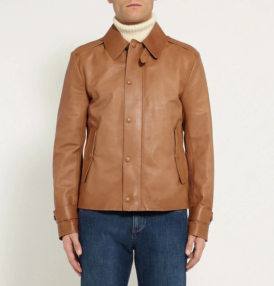 Ralph Lauren New Ralph Lauren Purple Label Calfskin Leather Jacket XL Size US XL / EU 56 / 4 - 1 Thumbnail