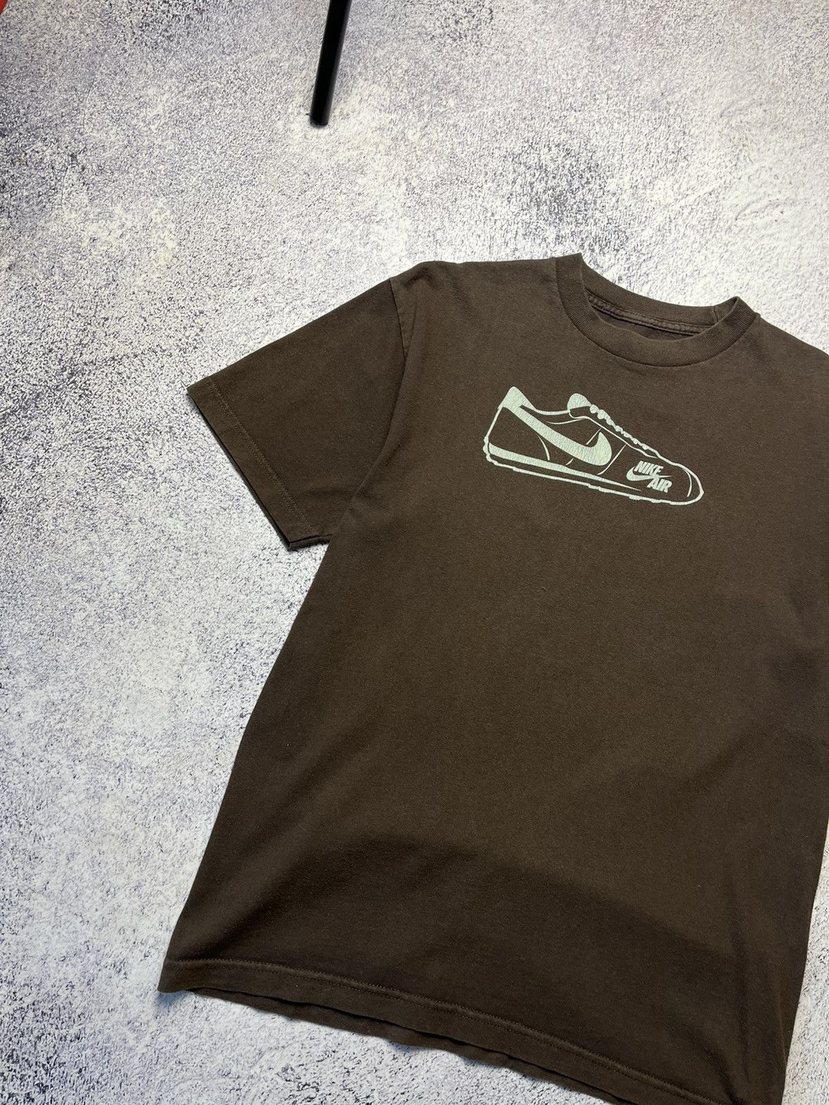 Nike Vintage Nike Brown T Shirt Cortez Big Logo Y2K Streetwear Size US M / EU 48-50 / 2 - 2 Thumbnail