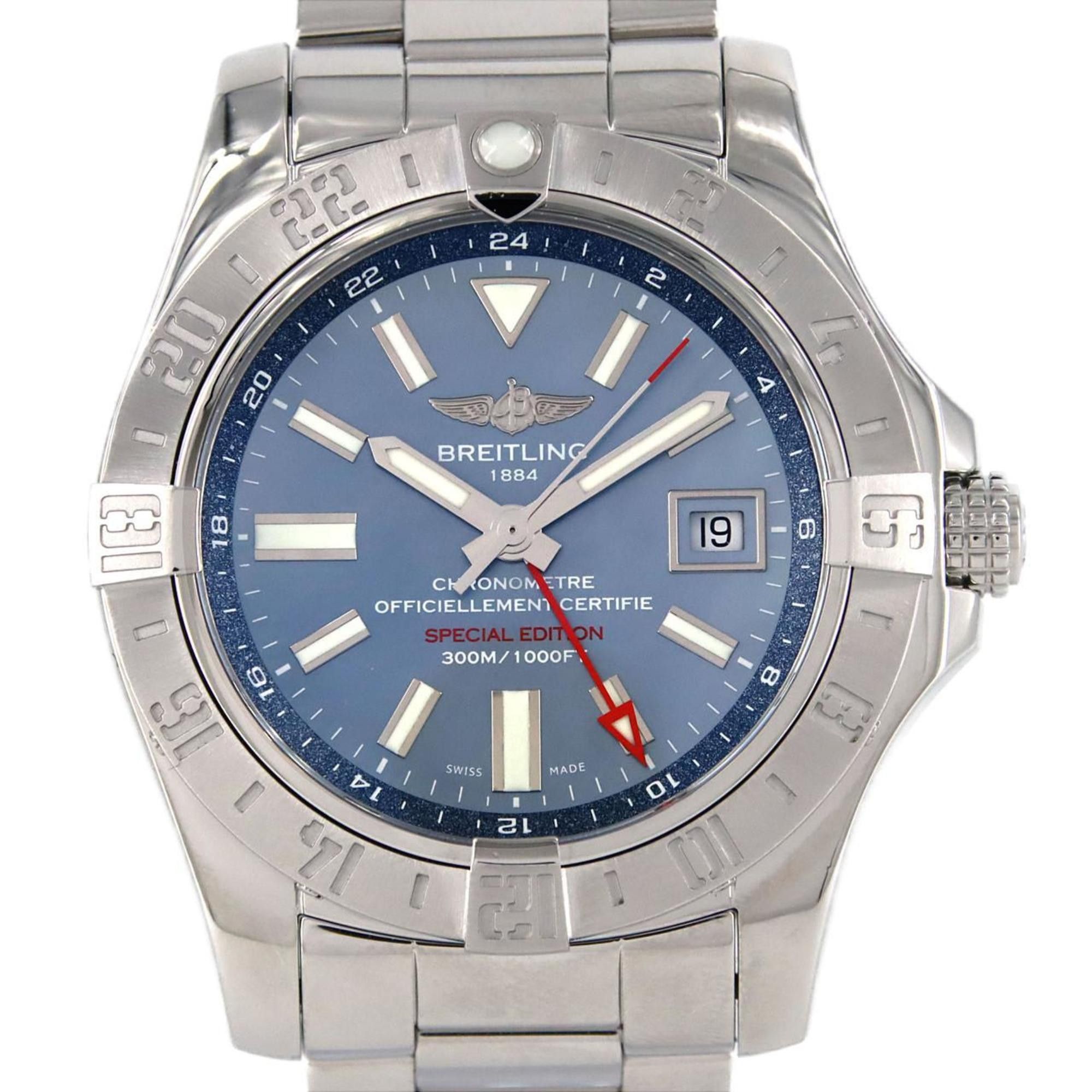 Breitling Breitling Avenger GMT Blue Mother of Pearl JAPAN LTD A32390 A329CMPPSS SS Wristwatch Automatic Size ONE SIZE - 1 Thumbnail