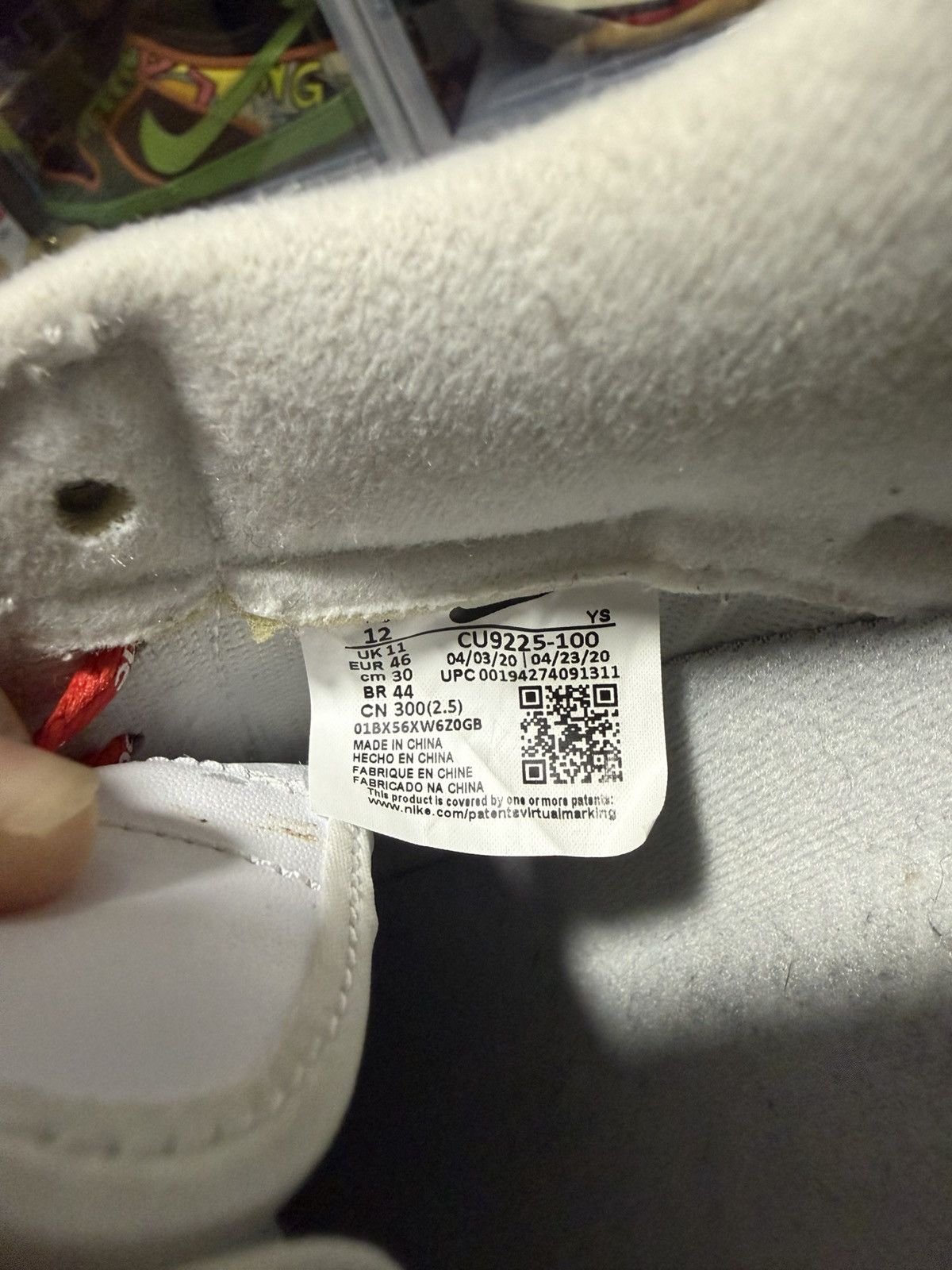 Nike × Supreme Nike Air Force 1 Low Supreme White Size US 12 / EU 45 - 8 Thumbnail