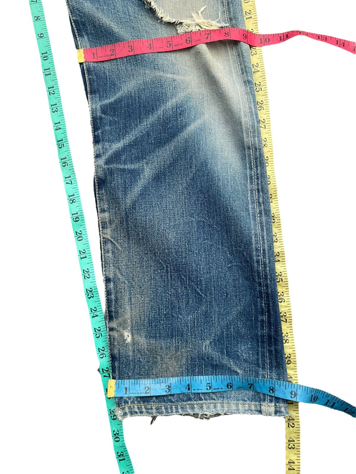 The Silver Stone × Vintage Vintage Selvedge Silverstone Distresed Denim Size US 30 / EU 46 - 24 Thumbnail