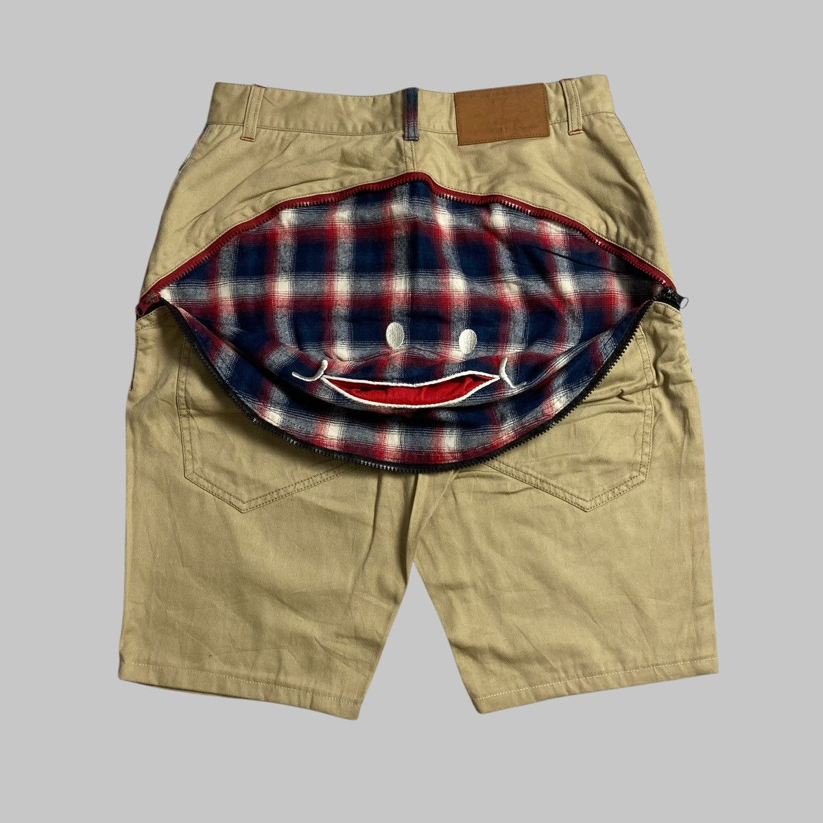 Designer × Hysteric Glamour × Japanese Brand UPSMILE Unique Double Zipper Short Pants💥 Size US 28 / EU 44 - 1 Thumbnail