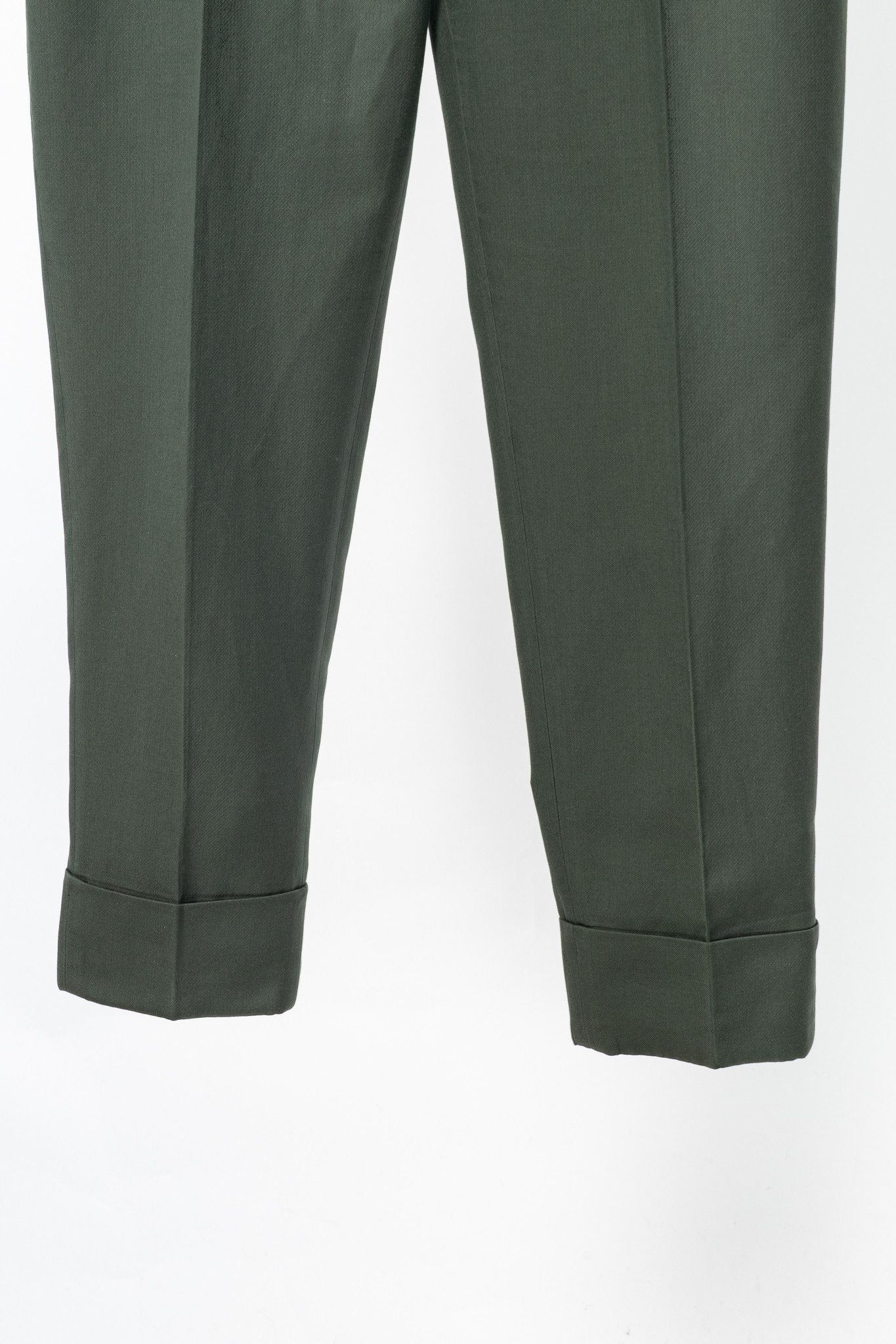 Akris Akris Maxima Green Cotton & Silk Twill Cropped Trousers Size 32" / US 10 / IT 46 - 5 Thumbnail
