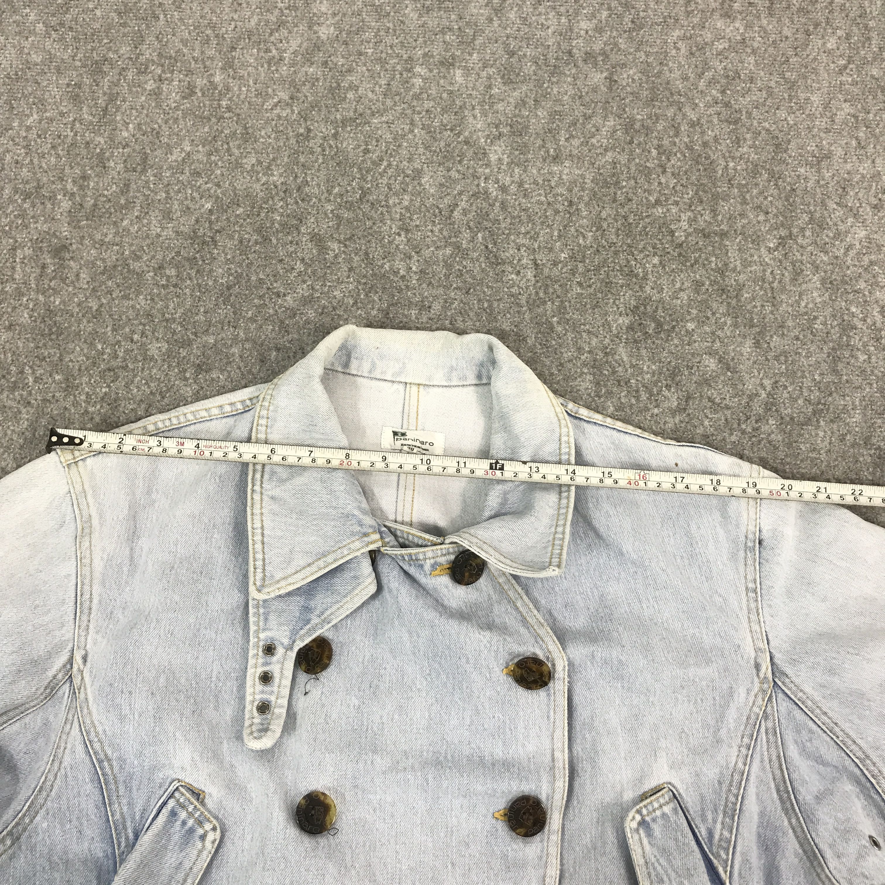 Japanese Brand Vtg paninaro Japan denim cropped design jacket Size US L / EU 52-54 / 3 - 8 Thumbnail