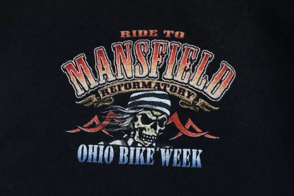 Vintage Vintage Y2K Mansfield Bike Week Skeleton Motorcycle T-Shirt Size US XL / EU 56 / 4 - 4 Thumbnail