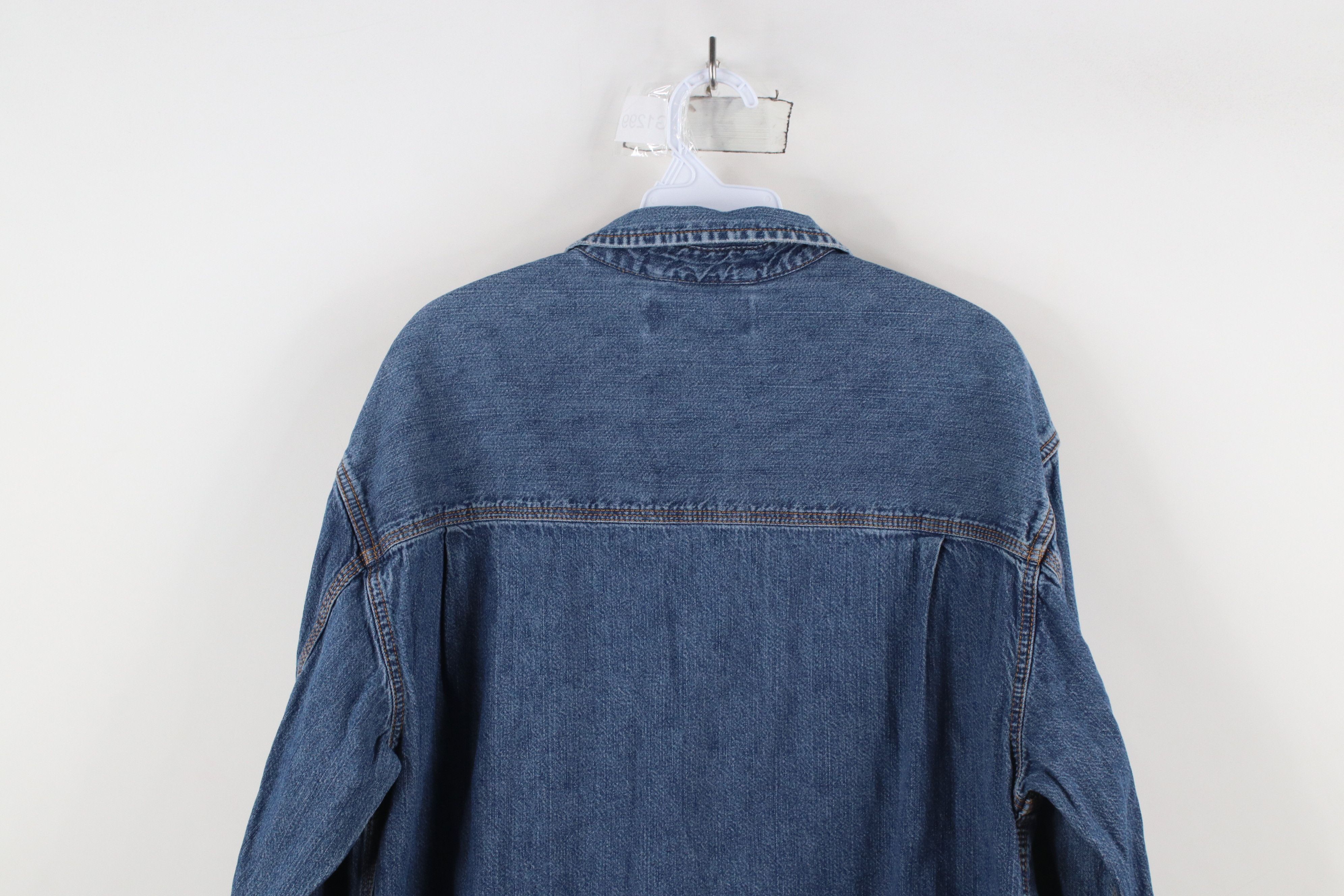 Levi's × Vintage Vintage Y2K 2003 Levis Denim Jean Collared Button Shirt Size US L / EU 52-54 / 3 - 13 Thumbnail