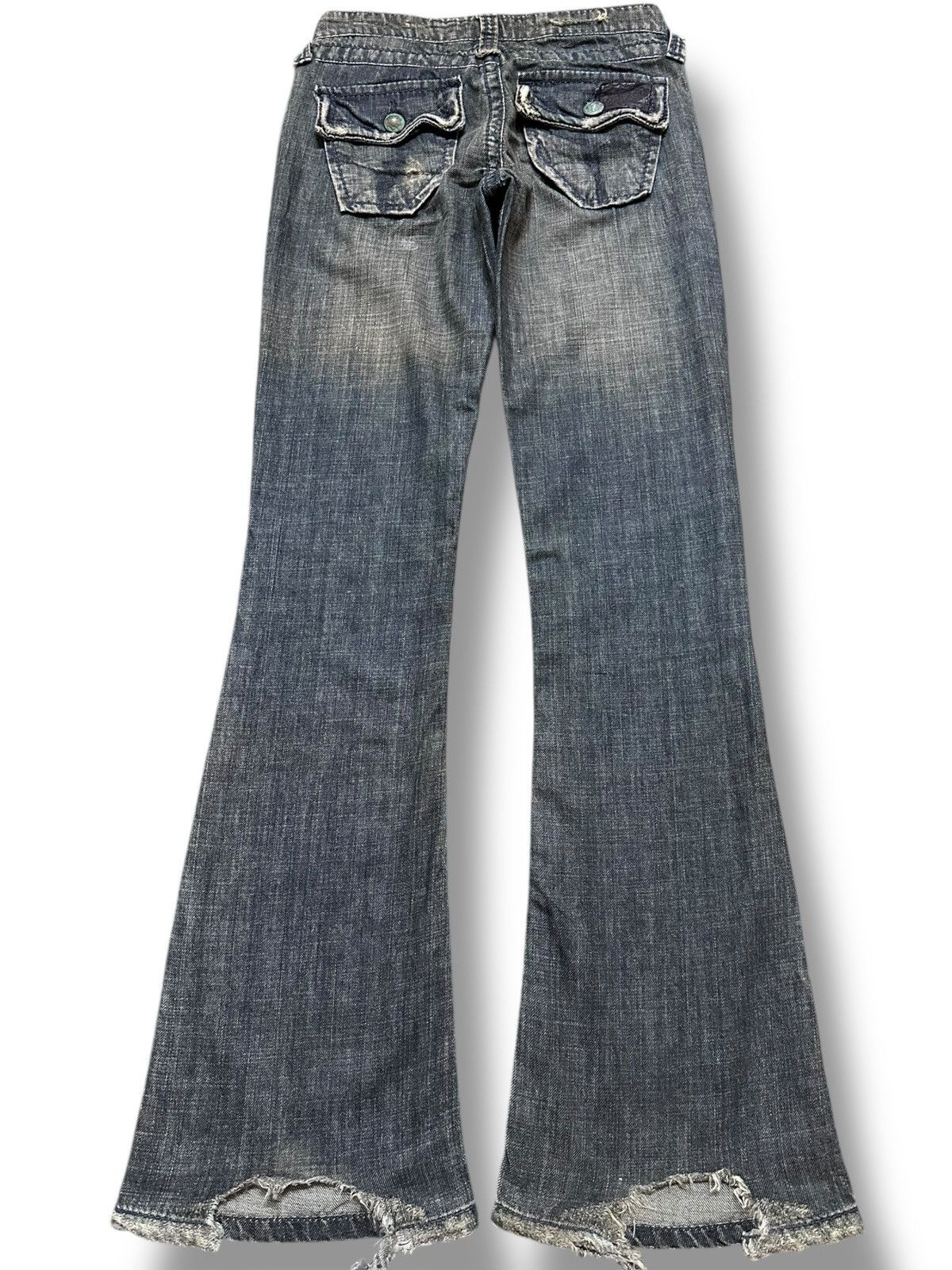 Stitch's Jeans Vintage Stitch’s Flare Grunge Distressed Denim Size US 28 / EU 44 - 6 Thumbnail