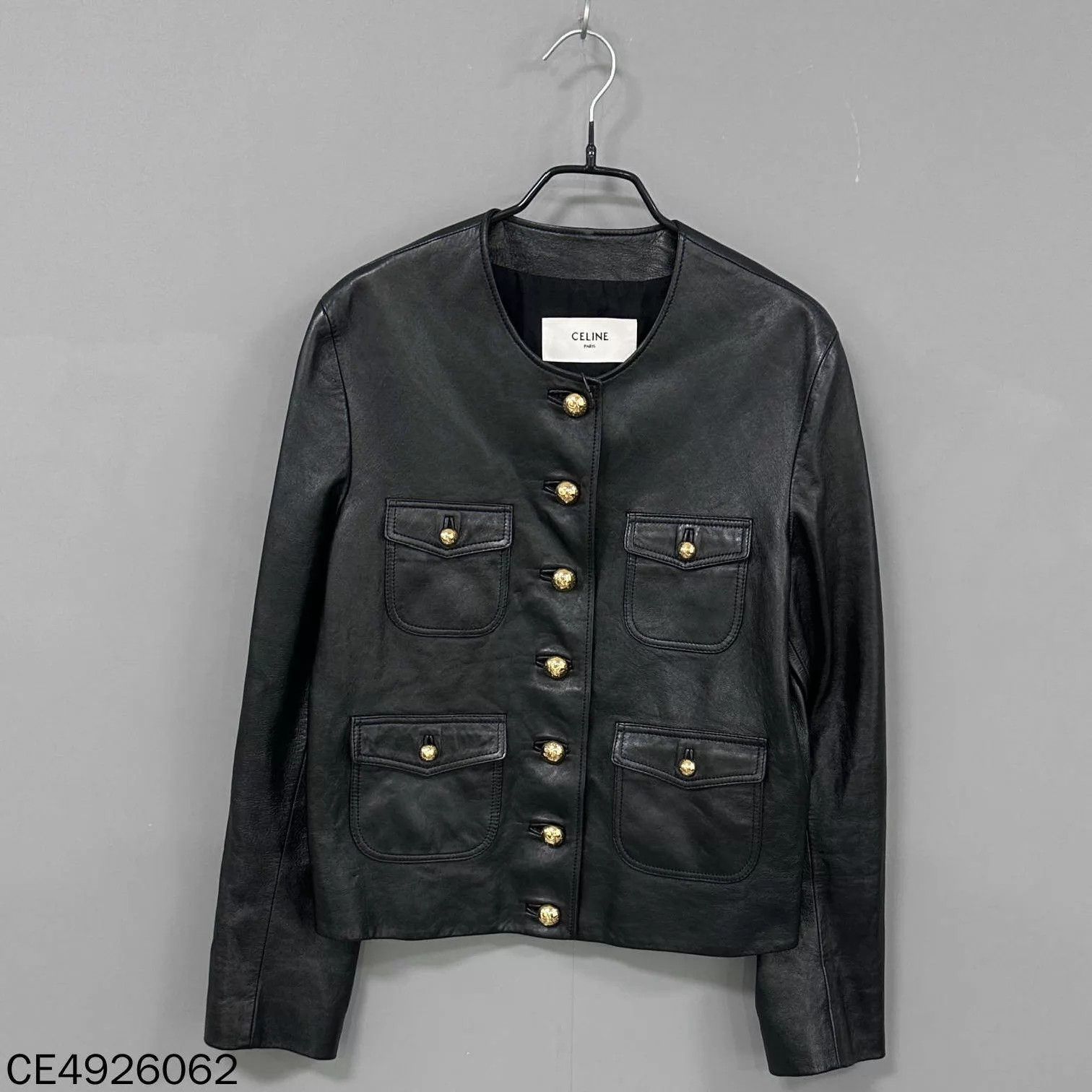 Celine Celine Black 4-Pocket Leather Jacket Gold Hardware 38 Size XS / US 0-2 / IT 36-38 - 1 Thumbnail