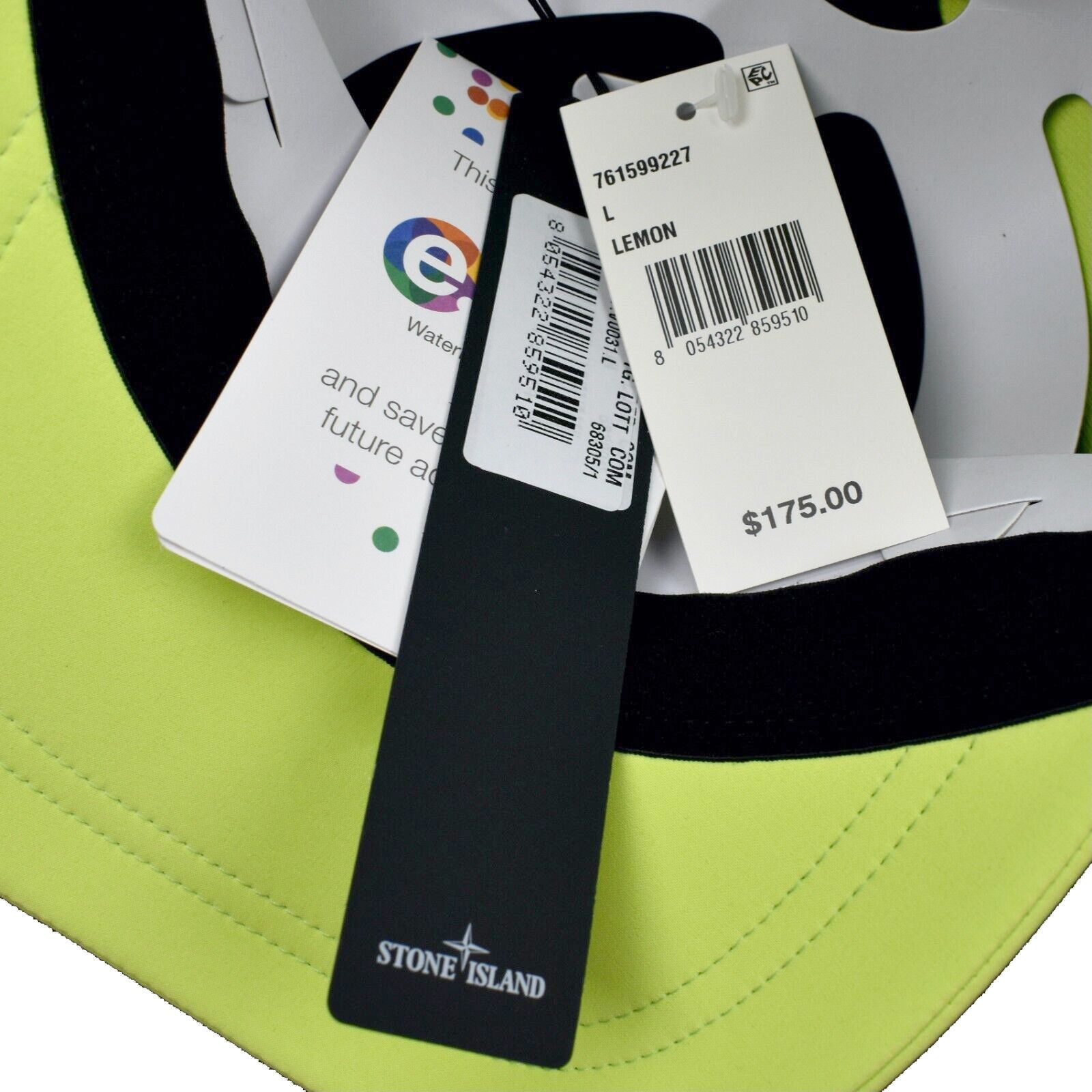 Stone Island NEW $175 Stone Island Basbell Hat! L Greenish Yellow (Lemon) Size ONE SIZE - 3 Thumbnail