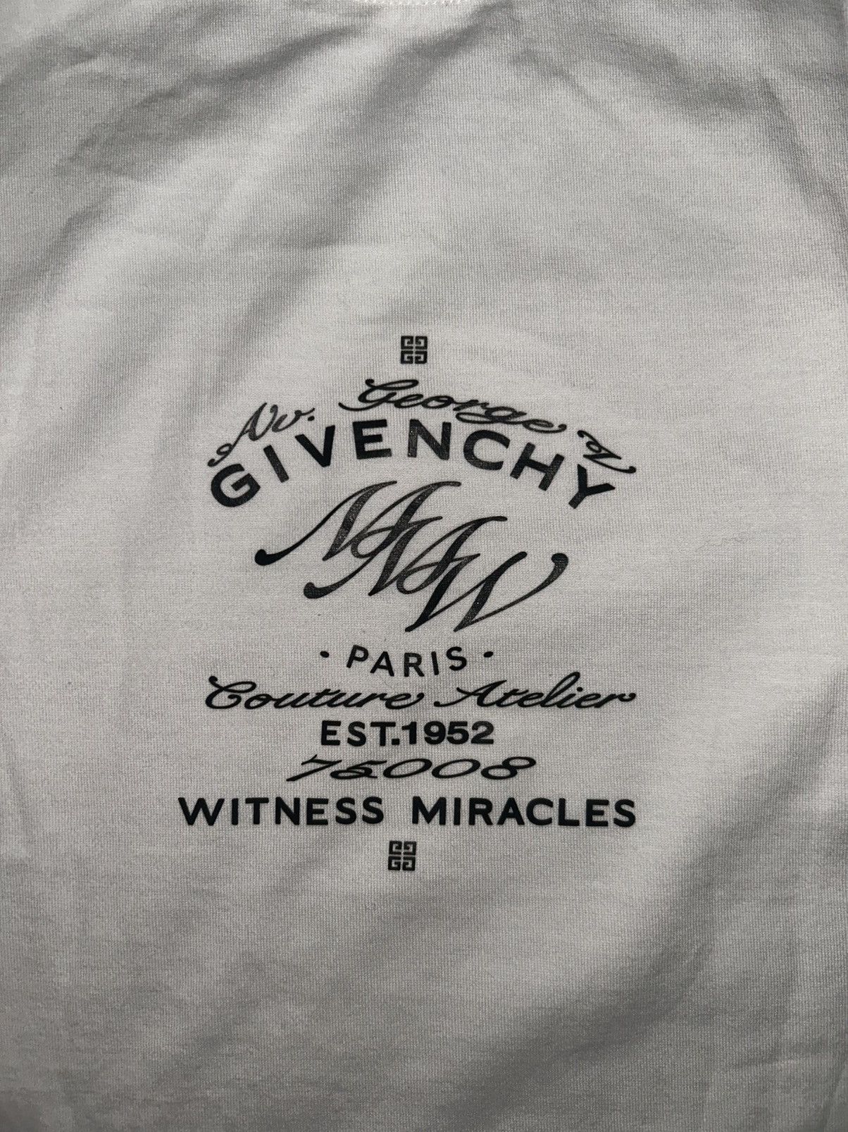 Givenchy Givenchy "Witness Miracles" Atelier Tee - BNWT - Slim Fit Size US XL / EU 56 / 4 - 2 Thumbnail
