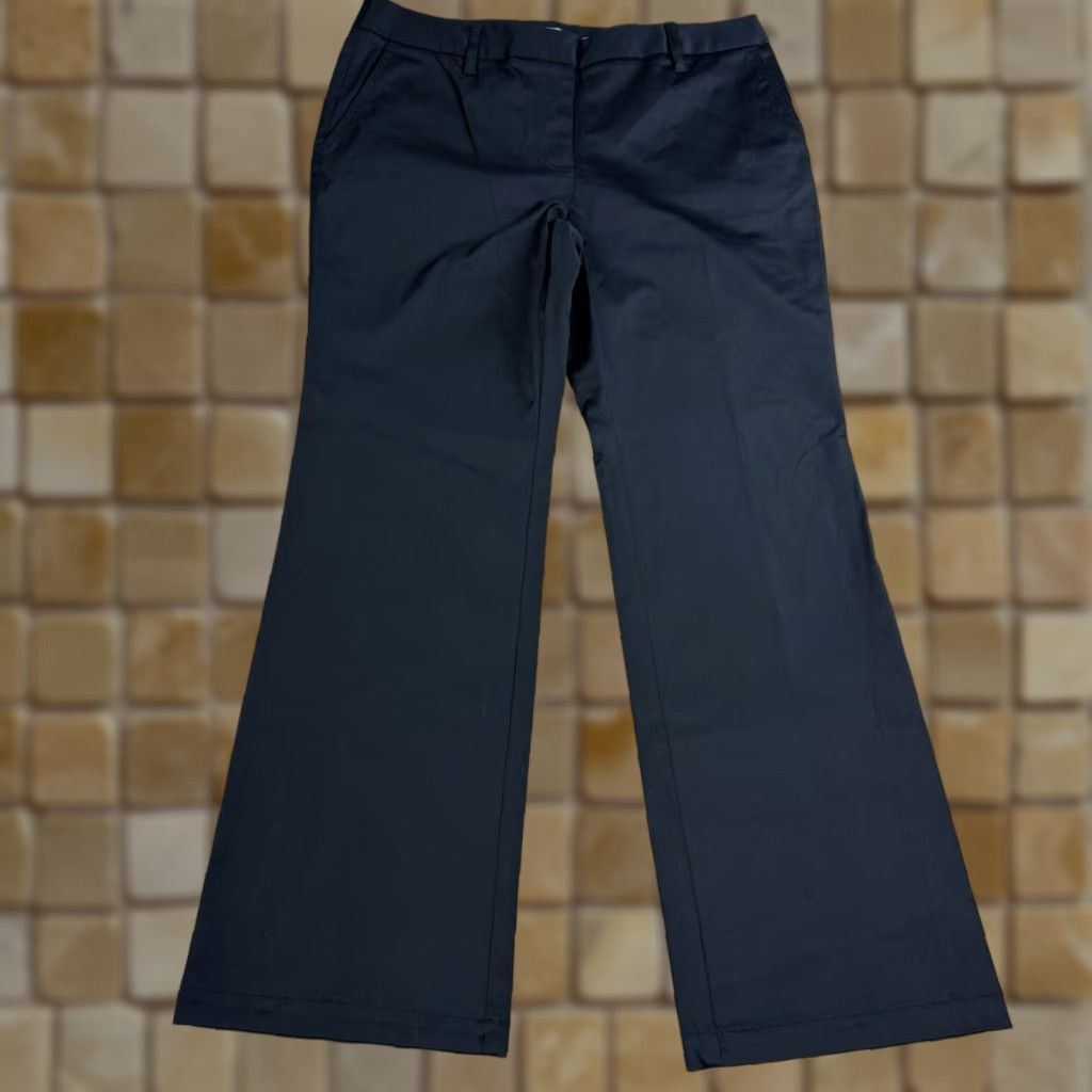 Liz Claiborne Liz Claiborne Pants Women 14 Black Dress Pants Wide-Leg Stretch Sloane Low Waist Regular Size 36" / US 14 / IT 50 - 1 Thumbnail