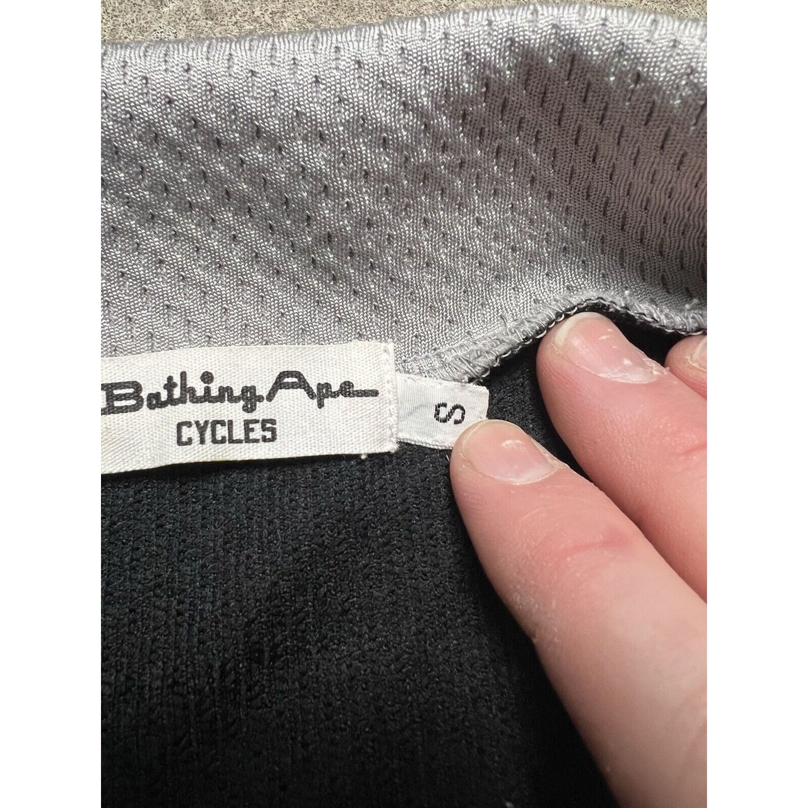 Bape A Bathing Ape Cycles Bape Mesh Polo Collared Shirt Vintage Size US S / EU 44-46 / 1 - 6 Thumbnail