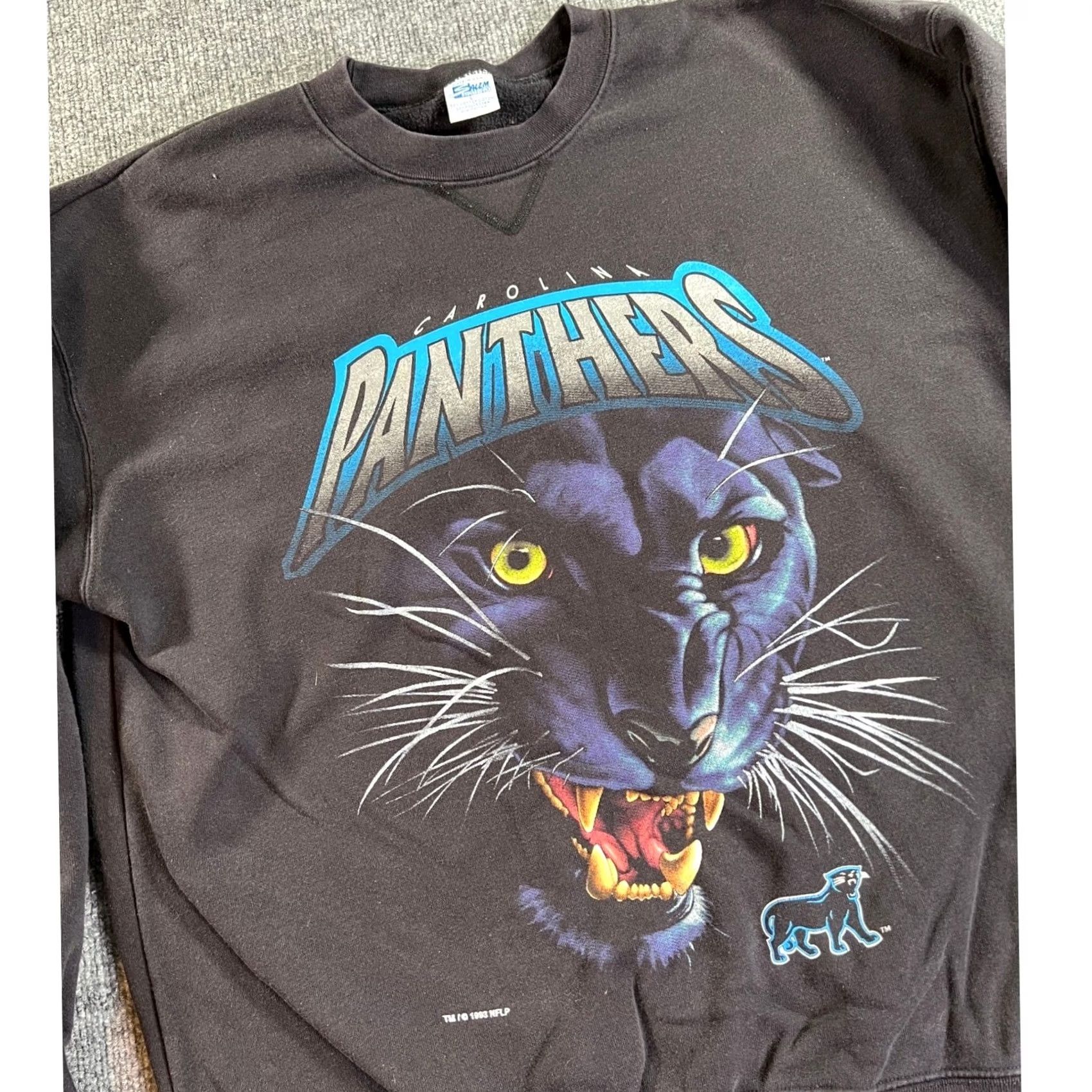 Salem Sportswear Vintage Salem Sportswear Carolina Panthers Sweatshirt Mens Large Black 1993 USA 90s Retro Graphic Size US L / EU 52-54 / 3 - 3 Thumbnail