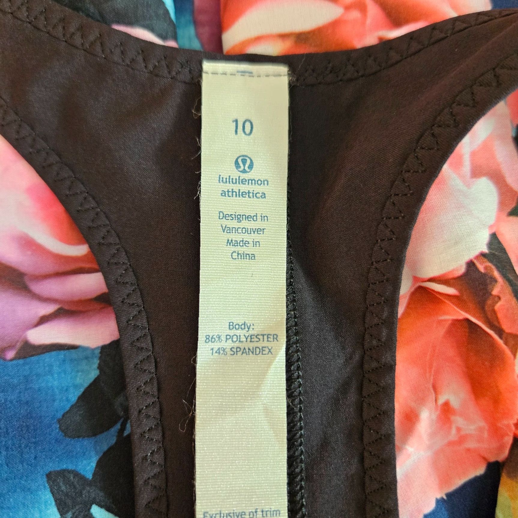 Lululemon Lululemon Tank Top Womens Lightened Up Singlet Sz 10 Pink Blue Secret Garden Racerback Scoop Neck Activewear Sleeveless Summer Spring Size L / US 10 / IT 46 - 4 Thumbnail