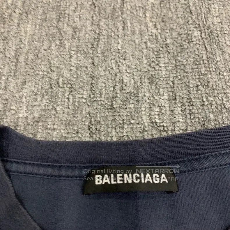 Balenciaga Balenciaga Navy Coke Short Sleeve Tee. Size US XL / EU 56 / 4 - 3 Thumbnail