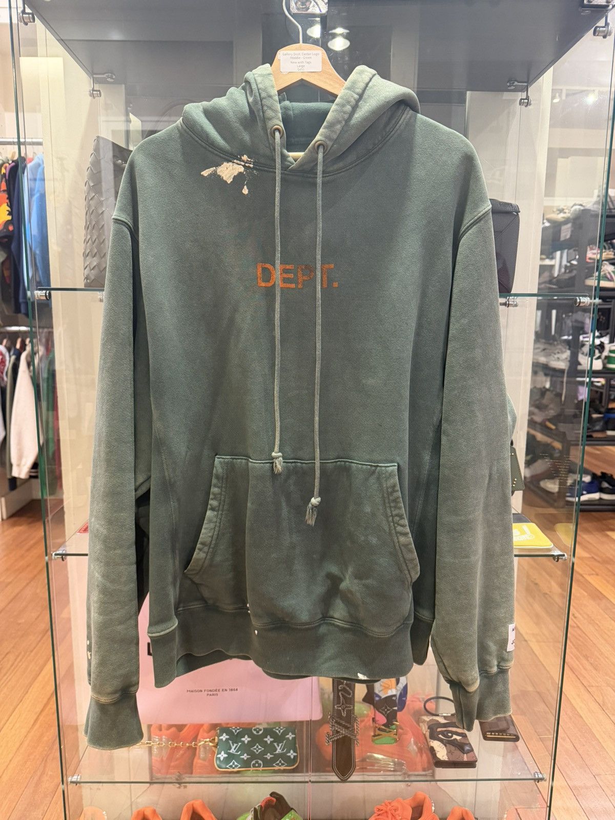Gallery Dept. Gallery Dept. Paint Splatter Hoodie - Washed Green Size US L / EU 52-54 / 3 - 2 Thumbnail