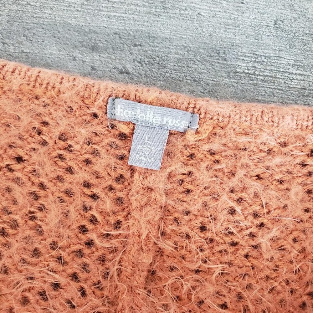 Designer Burnt Orange Russe Fur Duster Cardigan Size L / US 10 / IT 46 - 3 Thumbnail