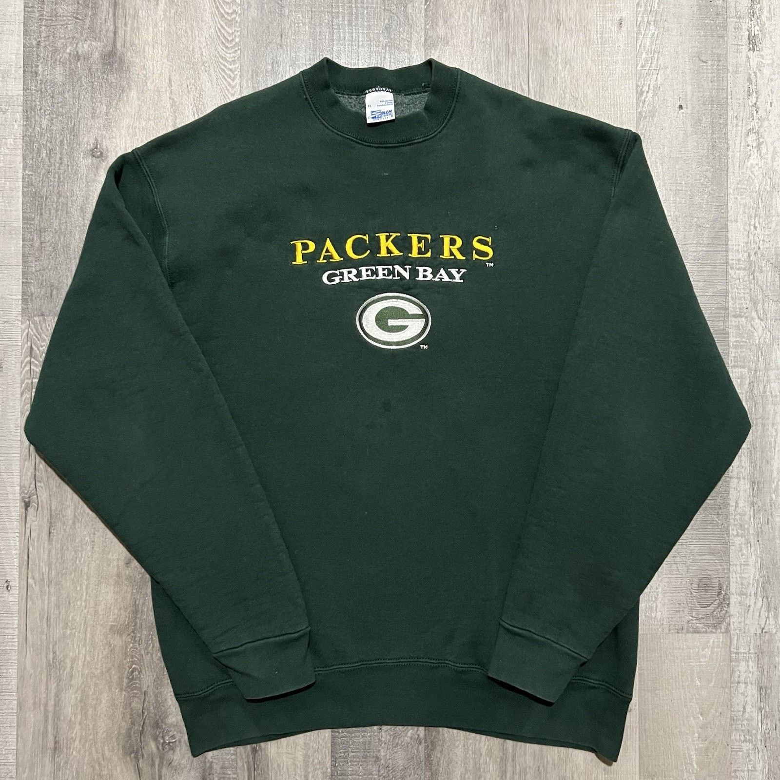 Salem Sportswear VTG Green Bay Packers Salem Sweatshirt Green 90s Heavy Size US XL / EU 56 / 4 - 1 Thumbnail