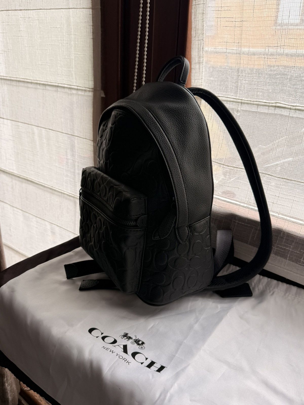 Coach Coach Charter Backpack in Signature Embossed Leather Size ONE SIZE - 7 Thumbnail