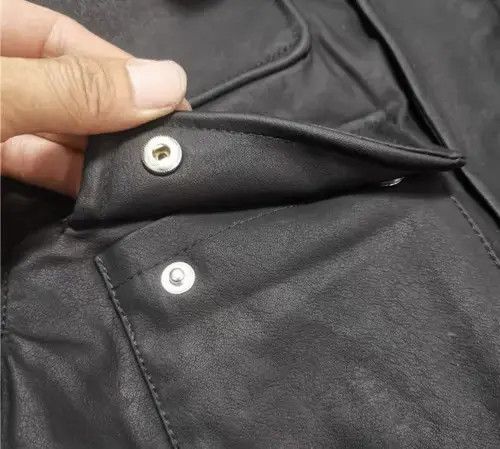 Designer Retro punk leather jacket Size US L / EU 52-54 / 3 - 3 Thumbnail