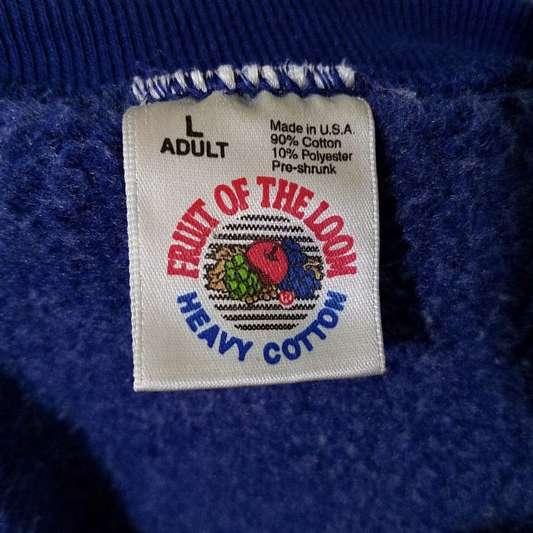 Fruit Of The Loom VINTAGE Oregon Native Sweatshirt Mens Size Large Blue 90s Southwestern USA Mens Size US L / EU 52-54 / 3 - 4 Thumbnail