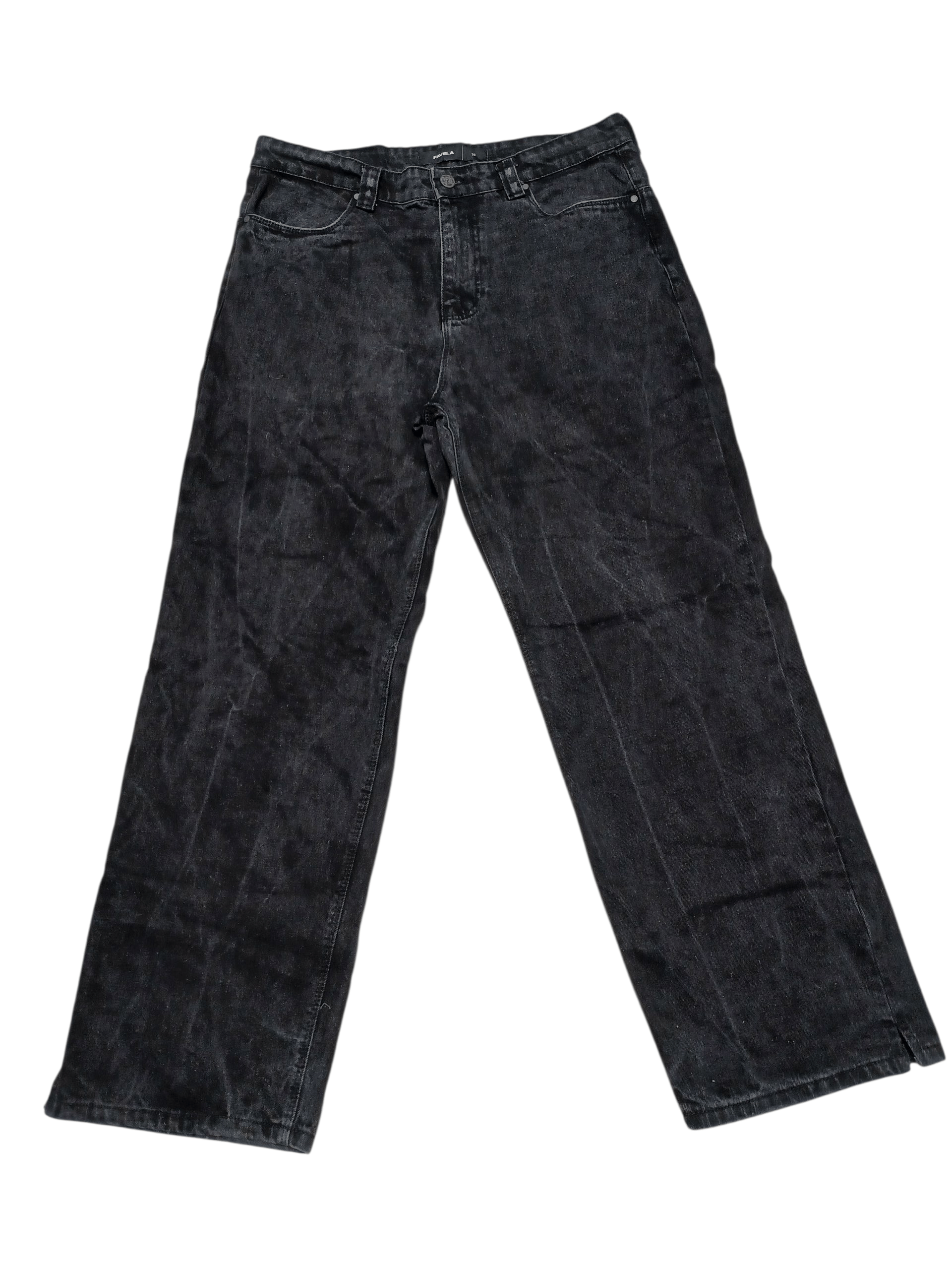 FAVELA FAVELA FIRE EMBROIDERED JAPANESE STREETWEAR WIDE JEANS DENIM Size US 36 / EU 52 - 5 Thumbnail