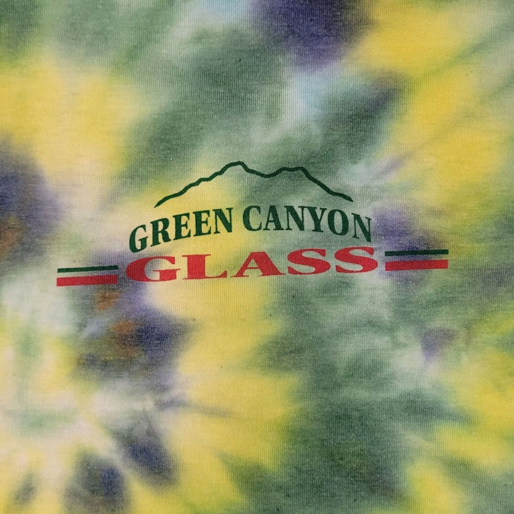 Fruit Of The Loom VINTAGE 90s Grand Canyon Glass Tie-Dye Shirt XL Cropped Crew Neck Graphic Tee Men Size US XL / EU 56 / 4 - 3 Thumbnail