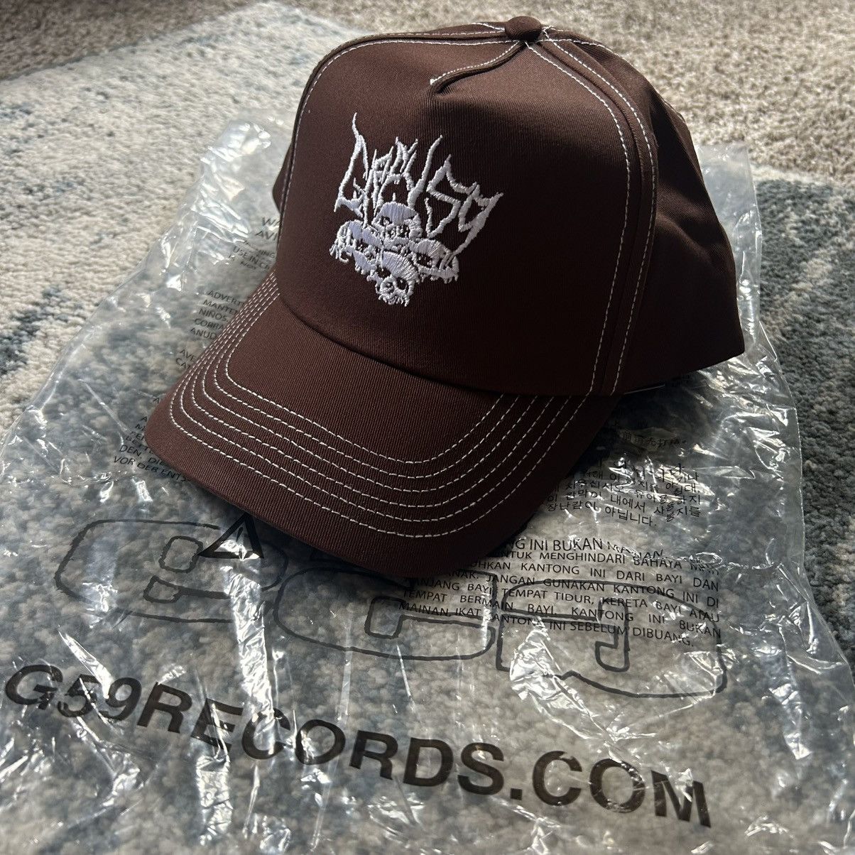 Fuck The Population × G59 Records G*59 CATACOMBS CONTRAST STiTCH UNSTRUCTURED 5 PANEL CAP Size ONE SIZE - 1 Thumbnail
