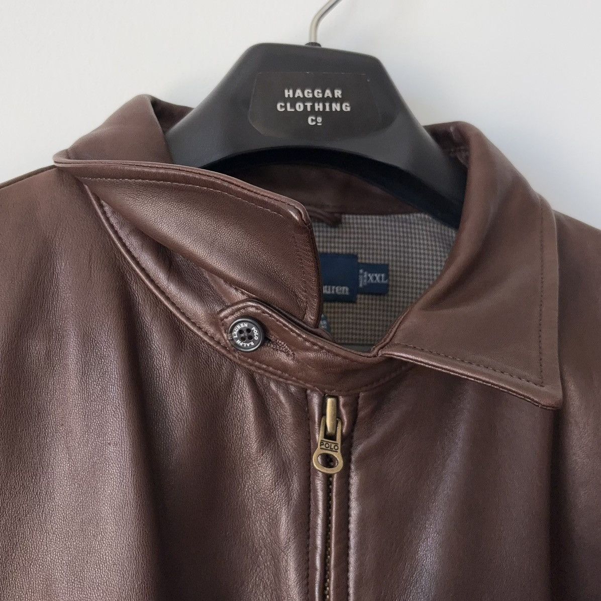 Polo Ralph Lauren Vintage 100% Leather Jacket Brown Buttery Soft Lamb Size US XXL / EU 58 / 5 - 4 Thumbnail