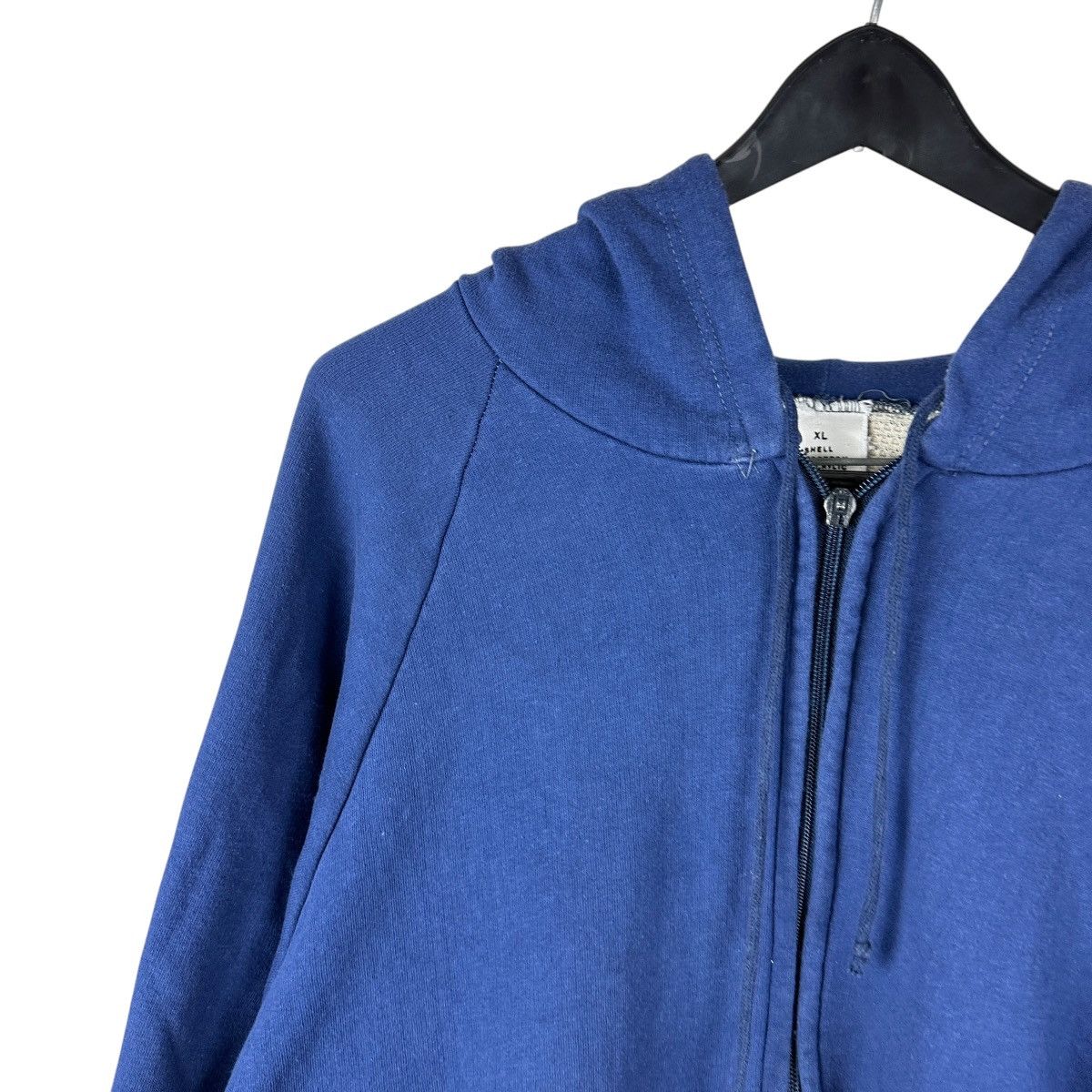 Vintage Vintage 90s Blue Thermal Lined Full Zip Hoodie Size US XL / EU 56 / 4 - 2 Thumbnail