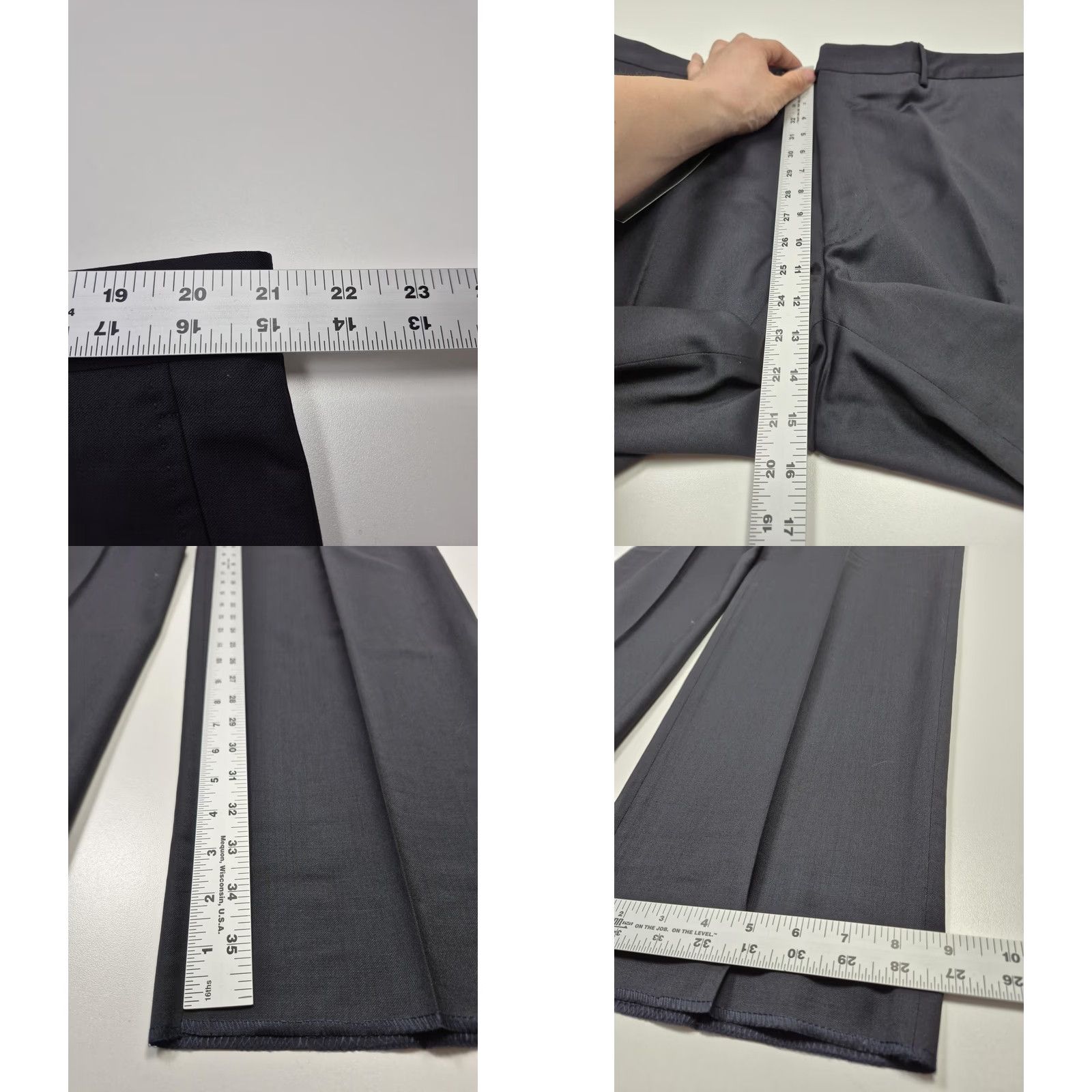 Vintage VTG Zanieri Dress Pants Mens 42x36 Gray Wool Flat Front Straight Made Italy NWT Size US 42 / EU 58 - 8 Thumbnail