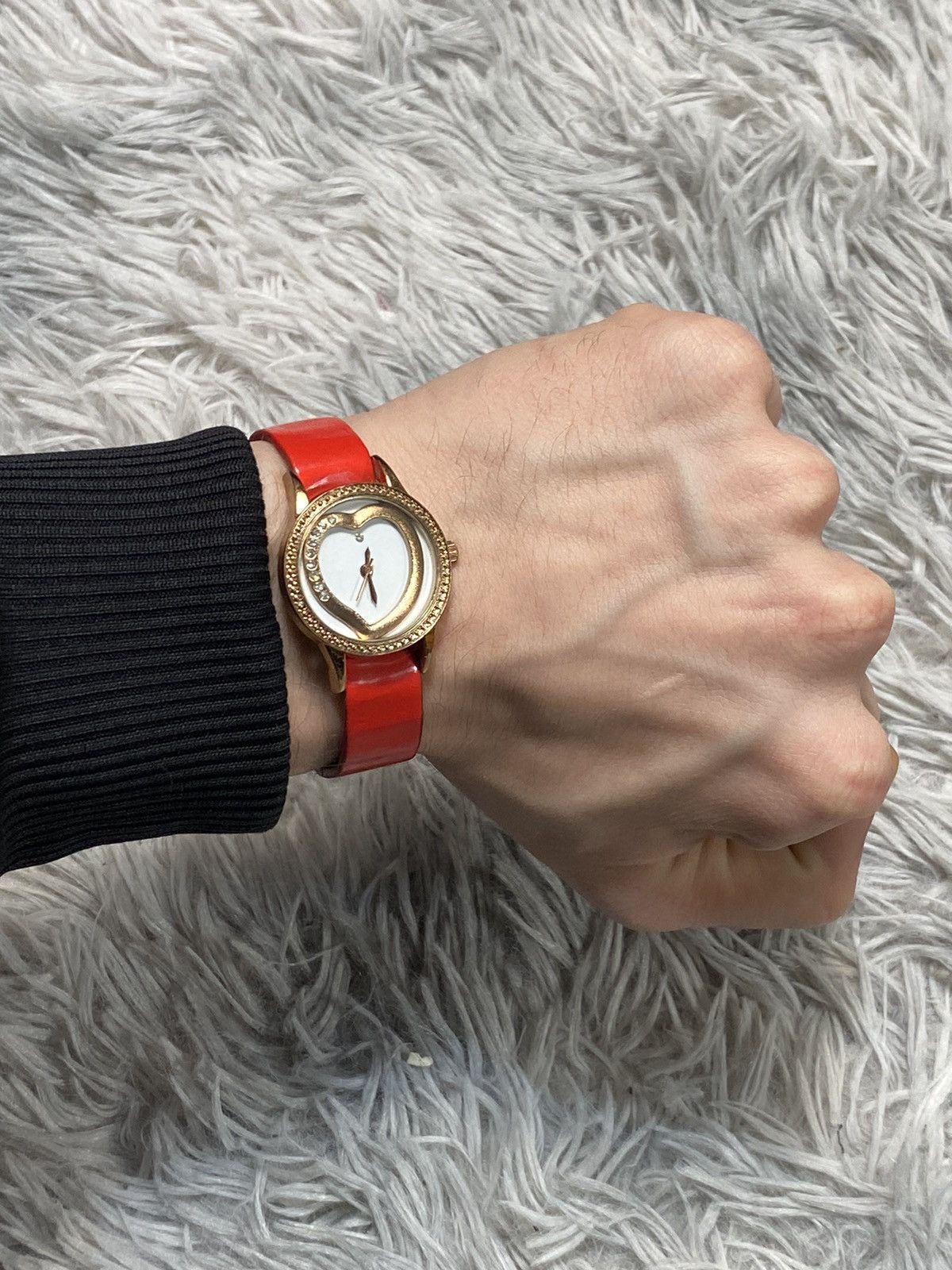 Japanese Brand × Jewelry × Vintage Heart-Shaped Red Strap Quartz Watch | Japanese Brand Size ONE SIZE - 7 Thumbnail