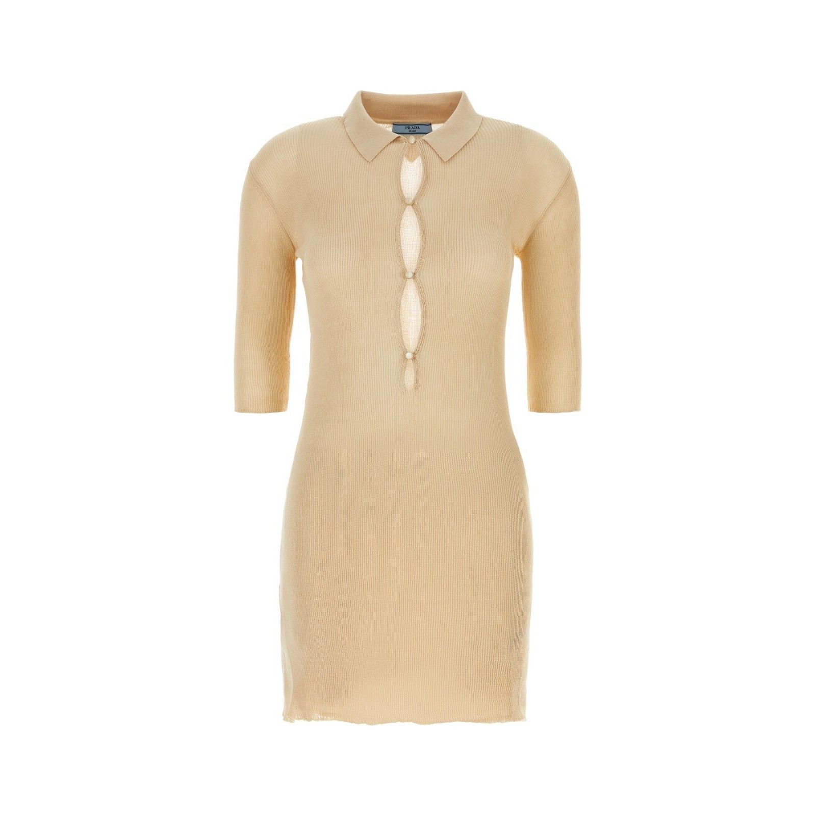PRADA Sand Cotton Polo Dress New And Authentic (Women's size