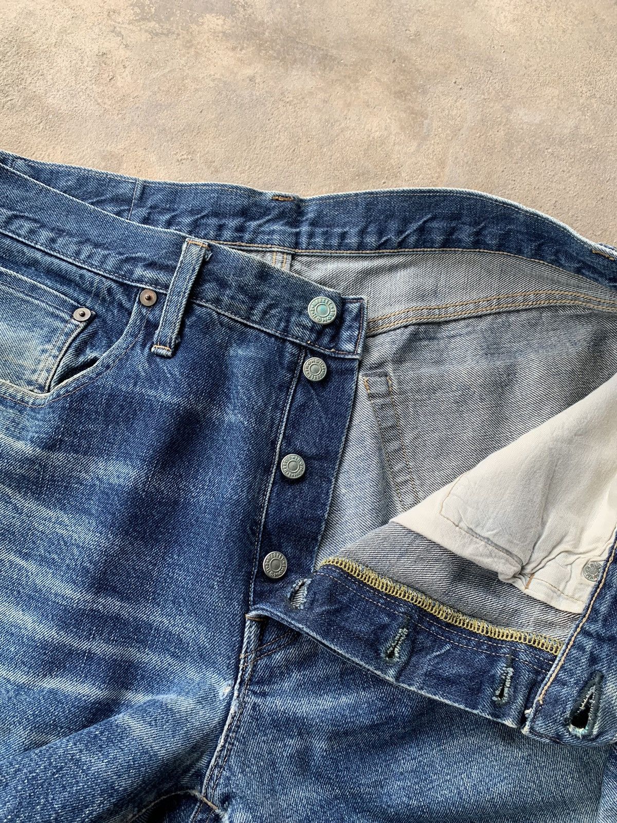 Japanese Brand vintage Okura Hr Market Selvedge Distressed denim Size US 34 / EU 50 - 14 Thumbnail