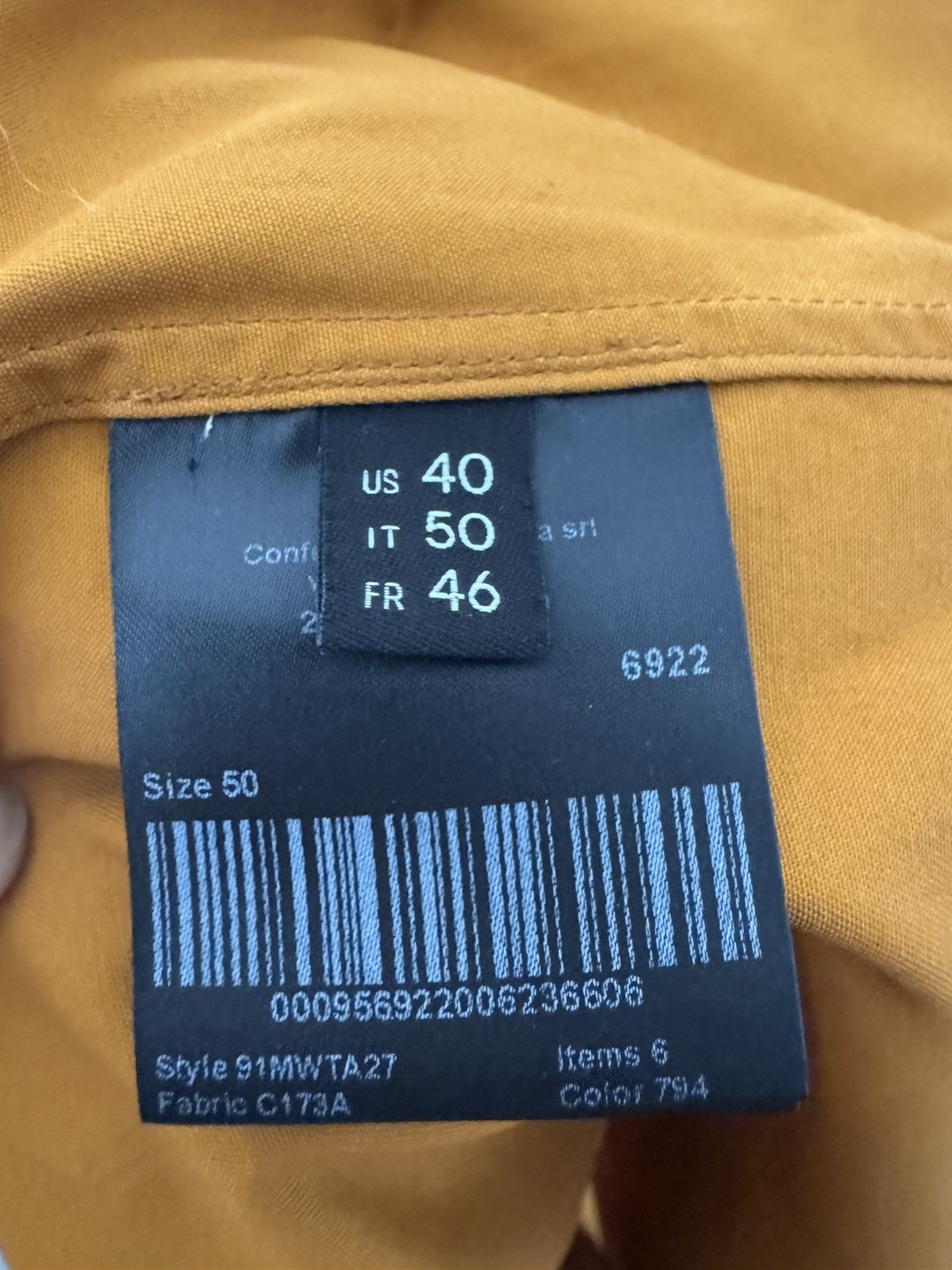 Calvin Klein 205W39NYC Contrast-Trimmed Cotton-Gabardine Shirt - Orange Size US M / EU 48-50 / 2 - 4 Thumbnail