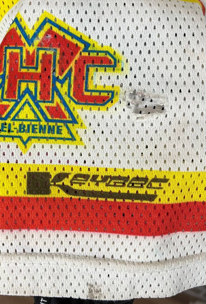 NHL EHC Biel-Bienne Hockey Jersey Switzerland Match Worn Play 19 Size US XL / EU 56 / 4 - 6 Thumbnail