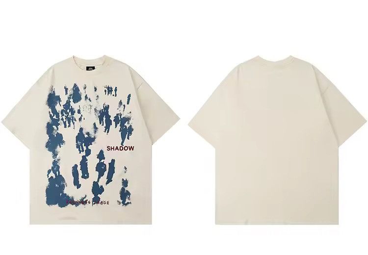 Vintage Gothic Shadow Print T-Shirt Hipster Graphic Tees Size US XL / EU 56 / 4 - 3 Thumbnail