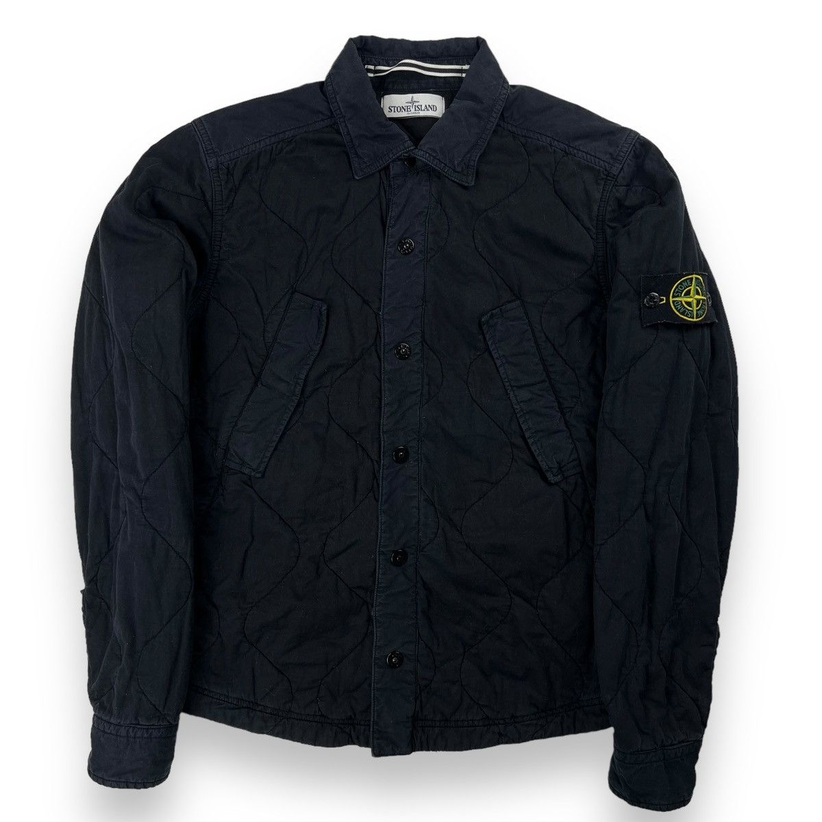 Stone Island Stone Island Navy Quilted Overshirt Jacket Size US XS / EU 42 / 0 - 2 Thumbnail