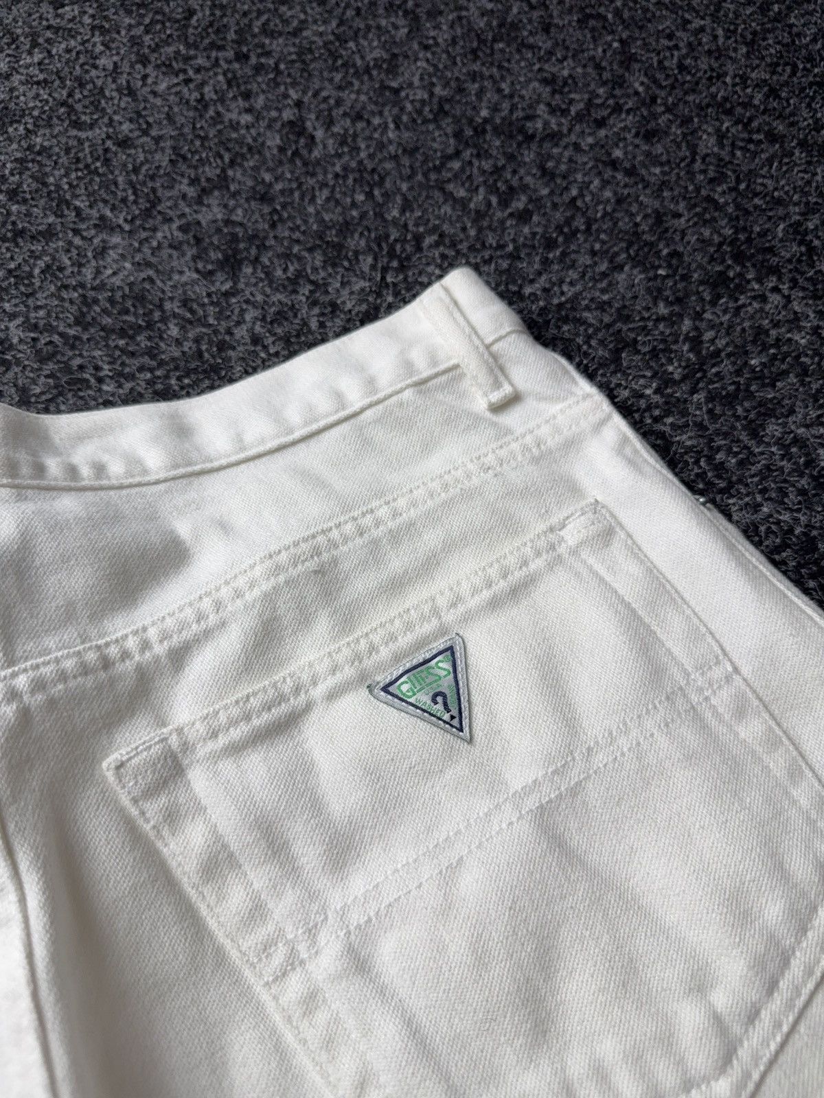 Guess Vintage Retro USA Guess Jeans White Straight Leg Denim Y2K Size US 32 / EU 48 - 22 Thumbnail