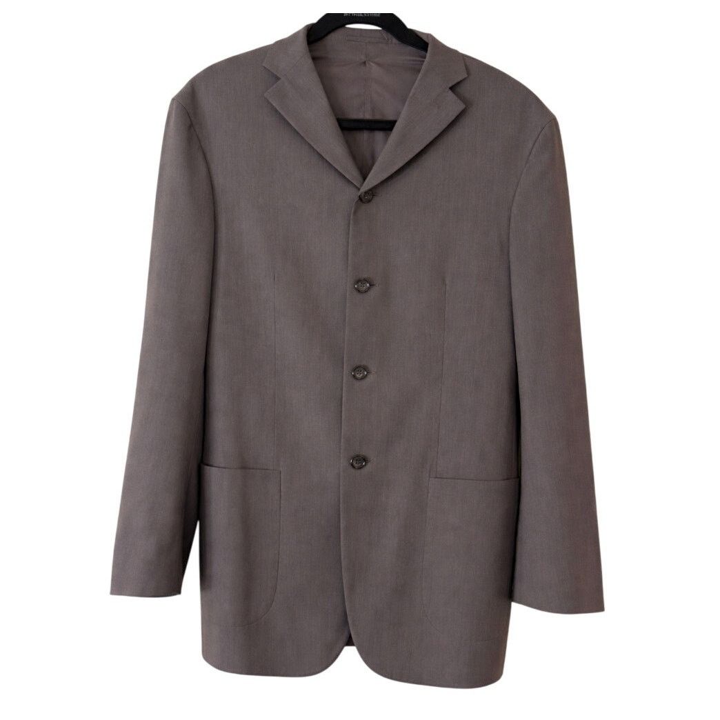 Jil Sander Jil Sander Men's Wool Gray Wool Full Suit Size 48R - 1 Thumbnail