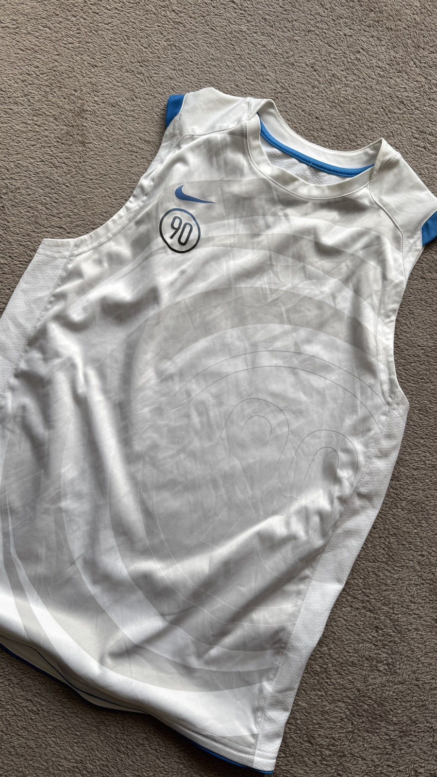 Vintage Nike Y2K Total 90 Footboll Soccer Bloke Core Sleeveless Tee Size US S / EU 44-46 / 1 - 2 Thumbnail