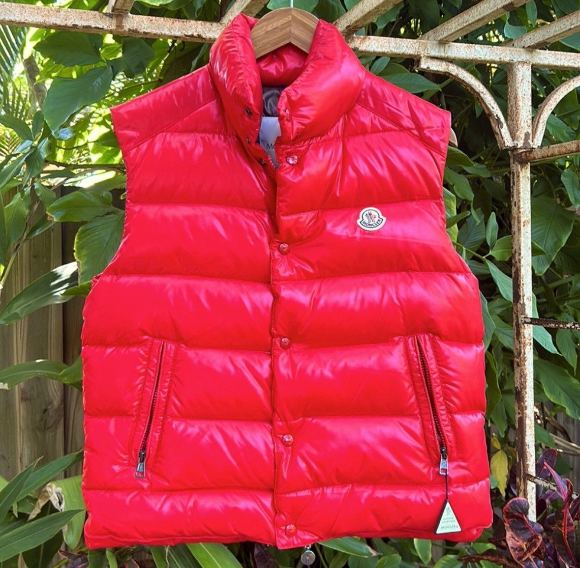 image of Moncler Gilet Puffer Vest Size 1 Red, Men's