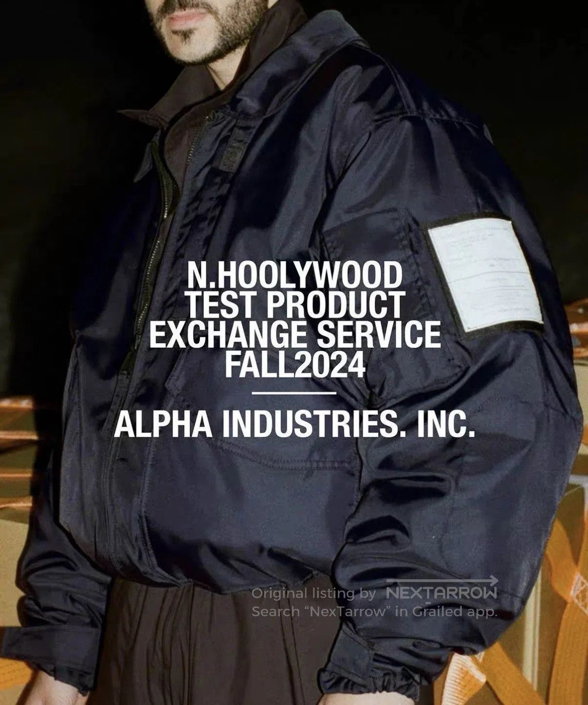 N.Hoolywood Black Bomber Jacket with Zip Front and Pockets. Size US S / EU 44-46 / 1 - 7 Thumbnail