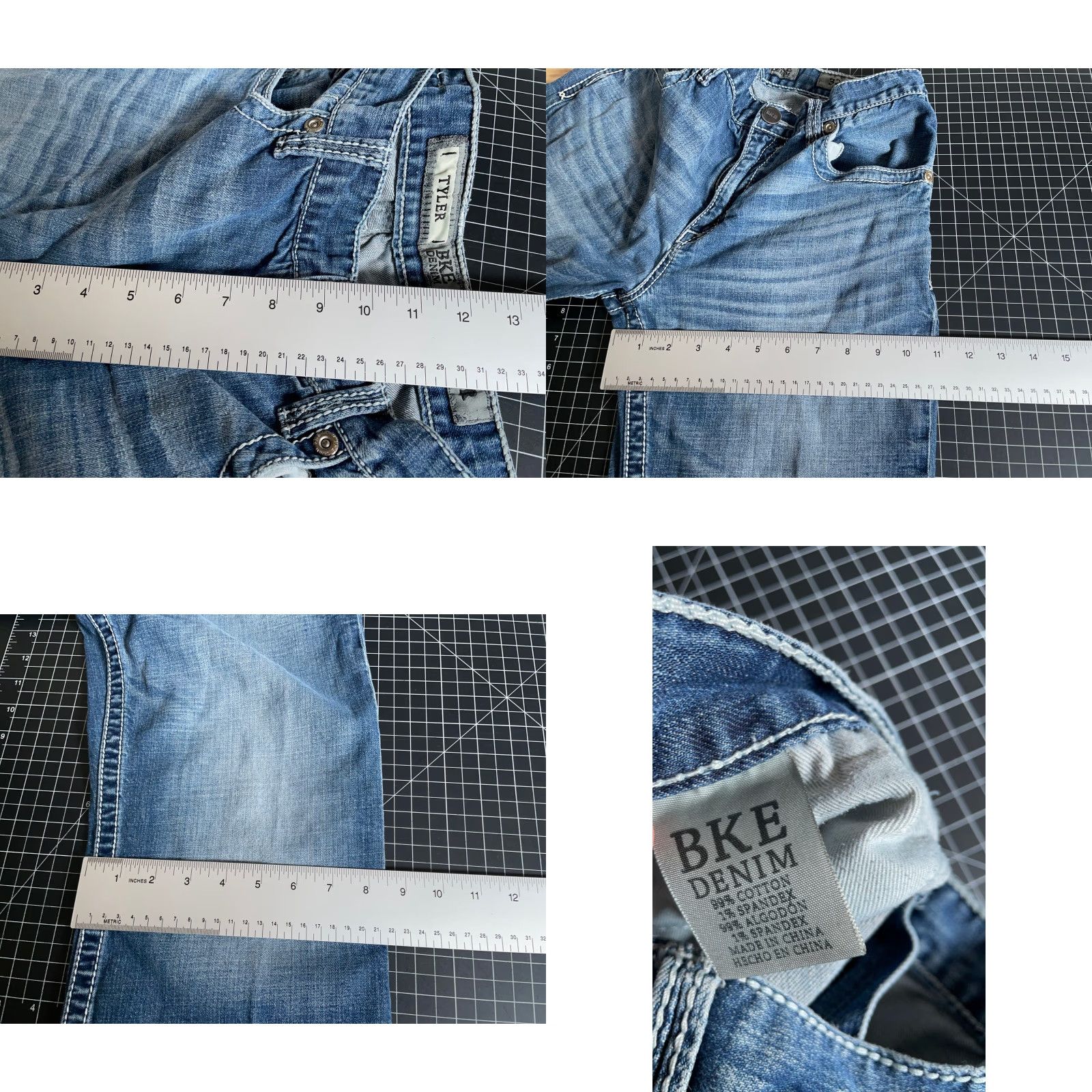 Vintage VINTAGE Buckle BKE Tyler Bootcut Jeans Men’s 30 x 30 Blue Denim Stretch Low Rise Grunge Retro Size US 30 / EU 46 - 8 Thumbnail