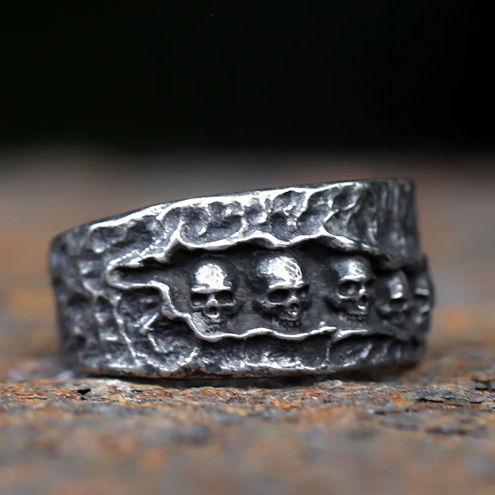 Jewelry Gothic Retro Skull Ring Size ONE SIZE - 2 Thumbnail