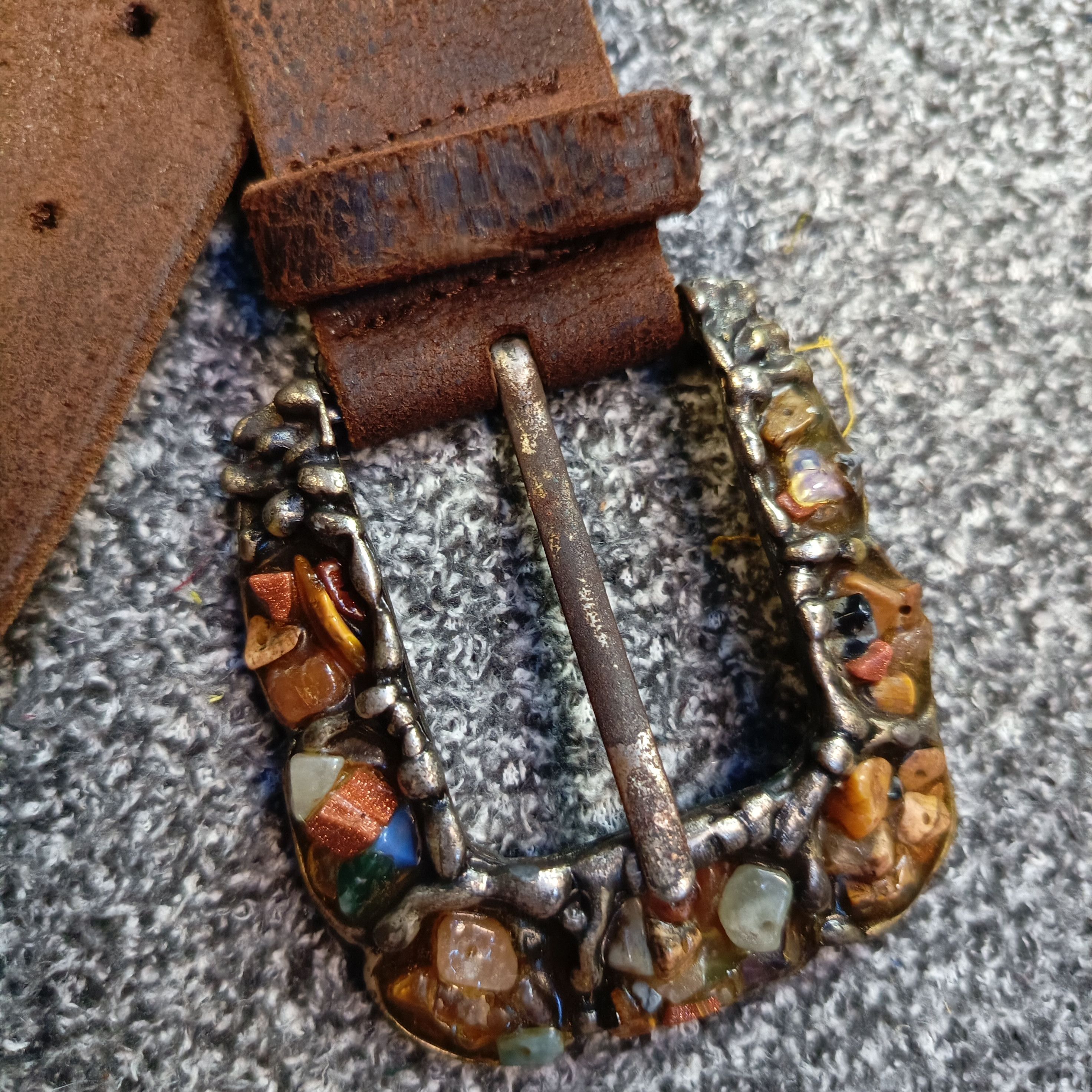 Japanese Brand 🔥🔥 Vintage Studded Japanese Rare Gem Stone Belts Size ONE SIZE - 4 Thumbnail