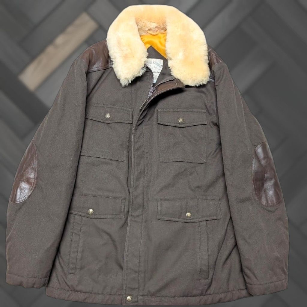 London Fog 1980s vintage SHEARLING brown PARKA MOUTON arctic London Fog Parka Coat Men M Leather Collar Wool Closure Button 42 in Chest 24" pit to pit Brown Size US M / EU 48-50 / 2 - 1 Thumbnail
