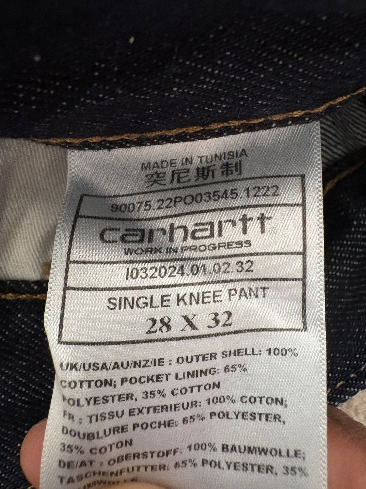 Carhartt Wip Carhartt WIP Single Knee Pant – Blue Denim Rinsed / W28 L32 Size US 28 / EU 44 - 5 Thumbnail